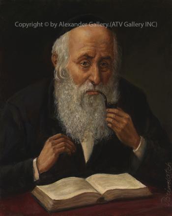 Chasid With a Pipe. by Victor Brindatch